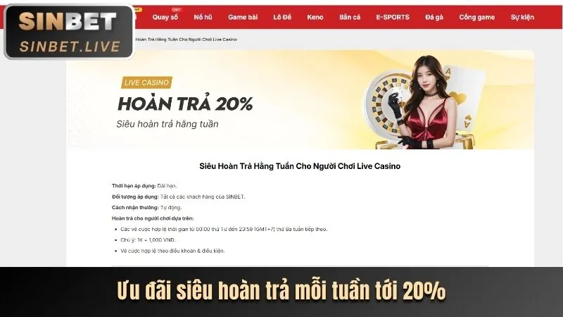 Hoàn trả hàng tuần tại bj388 đăng nhập